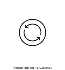 Reset continue icon (vector illustration)