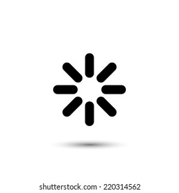 reset icon - black vector illustration 
