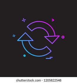 Reset icon design vector