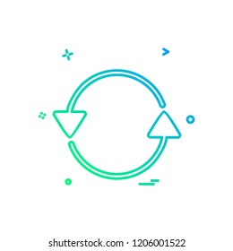 Reset icon design vector