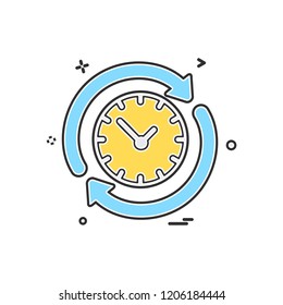 Reset icon design vector