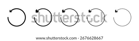 Reset icon filled flat sign concept for web design.