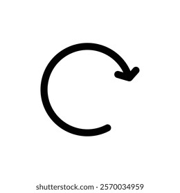 Reset icon Flat simple outline set