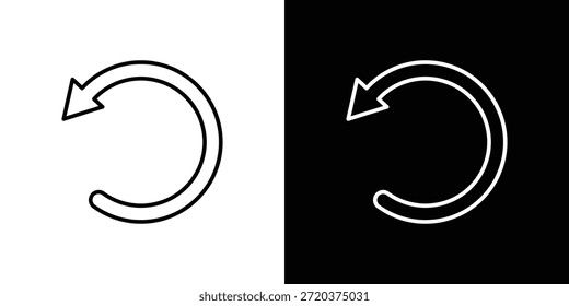 Symbol zurücksetzen. Minimalistisches Vektordesign Bearbeitbarer Strich. EPS10