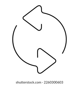 reset icon on white background, vector illustration.
