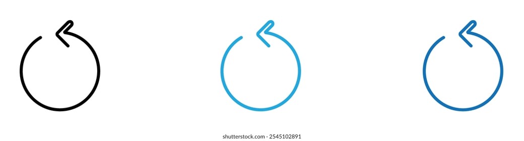 Redefinir ícone para definir ilustração de vetor em preto