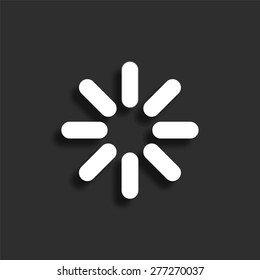 Reset icon with shadow - vector illustration