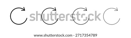 Reset icon symbol pictogram set