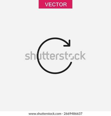 Reset icon Thin line illustration on white background..eps