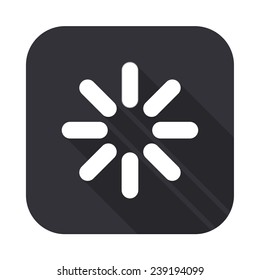 reset icon - vector illustration with long shadow 