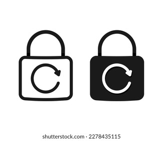 Reset lock password icon. Illustration vector