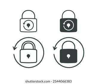 reset lock password. illustration vector
