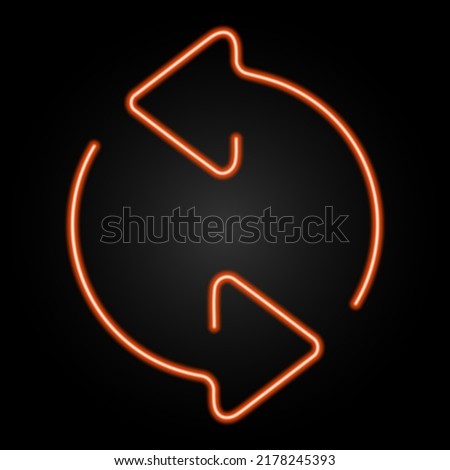 reset neon sign, modern glowing banner design, colorful modern design trends on black background. Vector illustration.