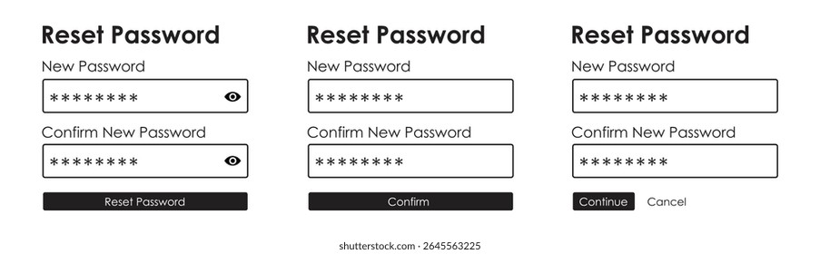 Reset password account page icon, vector illustration