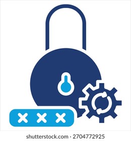 Restablecer contraseña Flat Blue Icon Style