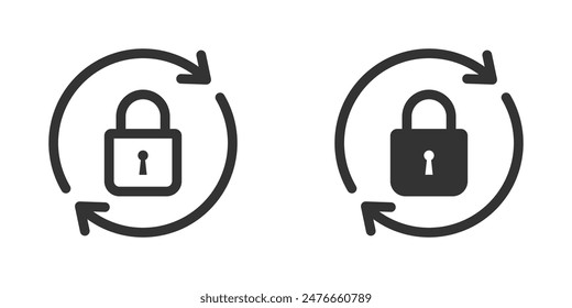 Reset password icon. Vector illustration.