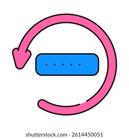 reset password line icon vector. reset password sign. isolated symbol illustration