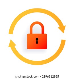 Reset password procedure. Getting a new username and password for an account. Update personal data in application on the site. Information protection, security in the internet flat vector illustration