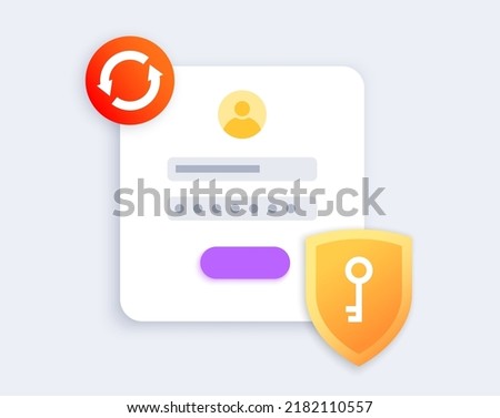 Reset password procedure. Getting a new username and password for an account. Update personal data in application on the site. Information protection, security in the internet flat vector illustration