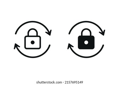 Reset password security. vector illustration