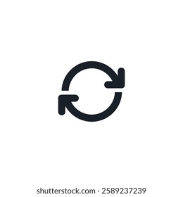 Reset refresh icon logo flat vector design