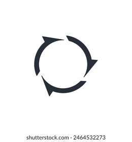 Reset ,reload , refresh . Vector linear icon isolated on white background.