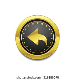 Reset Replay Circular Vector Gold Web Icon Button