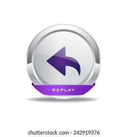 Reset Replay Circular Vector Purple Web Icon Button