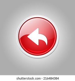 Reset Replay Circular Vector Red Web Icon Button