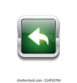 Reset Replay Rounded Rectangular Vector Green Web Icon Button