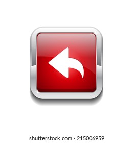 Reset Replay Rounded Rectangular Vector Red Web Icon Button