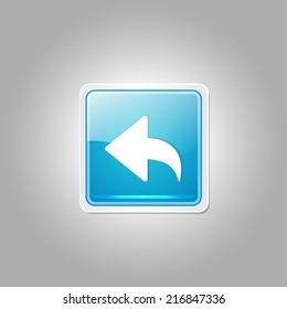Reset Replay Square Vector Blue Web Icon Button