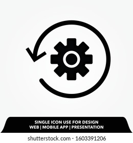 reset settings icon design vector illustration