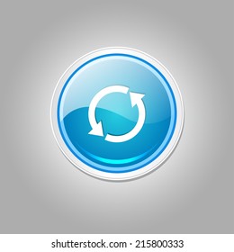 Reset Sync Circular Vector Blue Web Icon Button