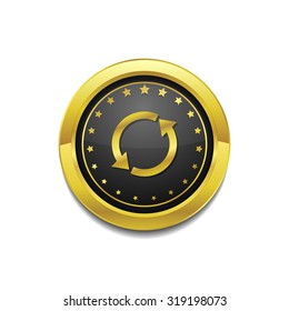Reset Sync Circular Vector Gold Web Icon Button