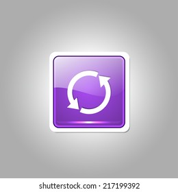 Reset Sync Rounded Corner Vector Purple Web Icon Button
