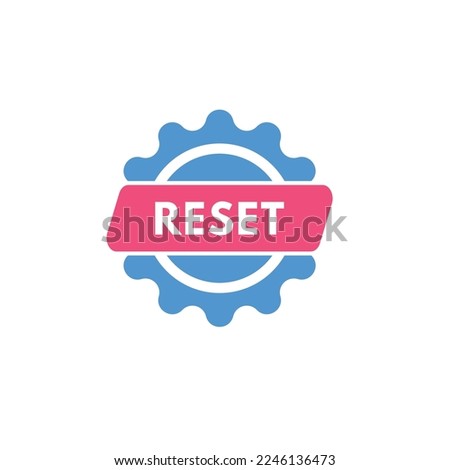 reset text Button. reset Sign Icon Label Sticker Web Buttons