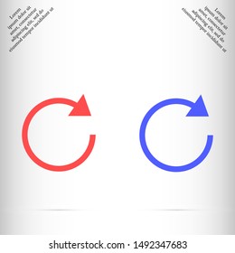 reset vector eps 10 icon , Lorem ipsum flat design