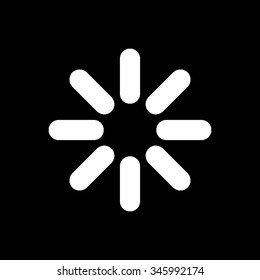 reset vector icon isolated on black
