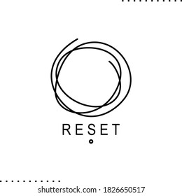 Reset Vector Vector Outline Icon.