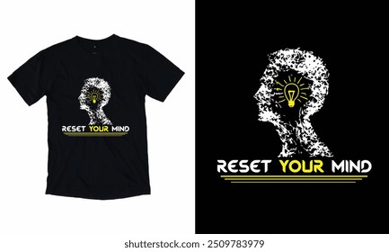 Restablecer Your Mind camiseta negra