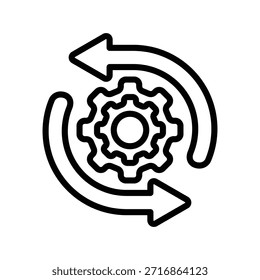 Icono de restablecimiento, Vector de líneas