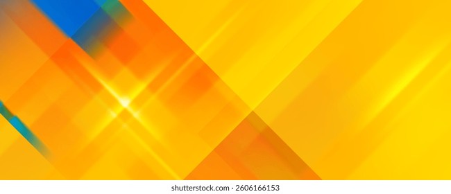 resh Orange Yellow Blue Background Banner Vector