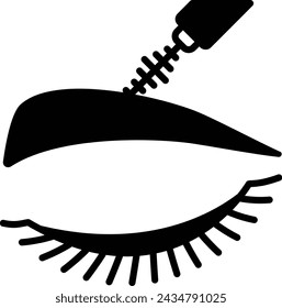 reshaping eyebrows using Makeup brush concept, Unibrow Laser Treatment vector icon design, Cosmetology or Cosmetologist Symbol, esthetician or beautician Sign, Beauty treatment stock illustration