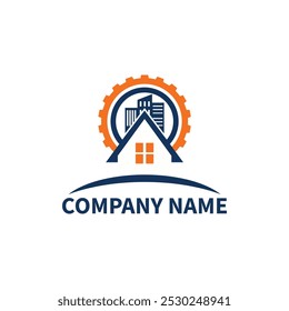 residência, construtor, empreiteiro, logotipos, realidade, tecnologia, emblema, investimento, tipografia, estrutura, mínimo, agência, arquiteto, branding, minimalista, inicial, monograma, carta, logotipo Logotipo Design