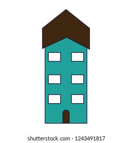 Residence building isolated