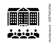 residence hall glyph icon vector. residence hall sign. isolated contour symbol black illustration