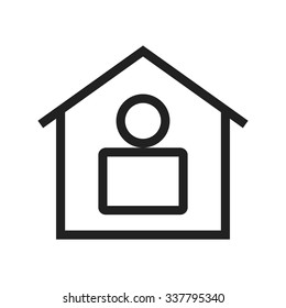 Residence, home, modern icon vector image.Can also be used for housing. Suitable for mobile apps, web apps and print media.