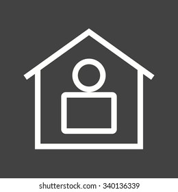 Residence, home, modern icon vector image.Can also be used for housing. Suitable for mobile apps, web apps and print media.
