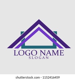 residence house abstract logo